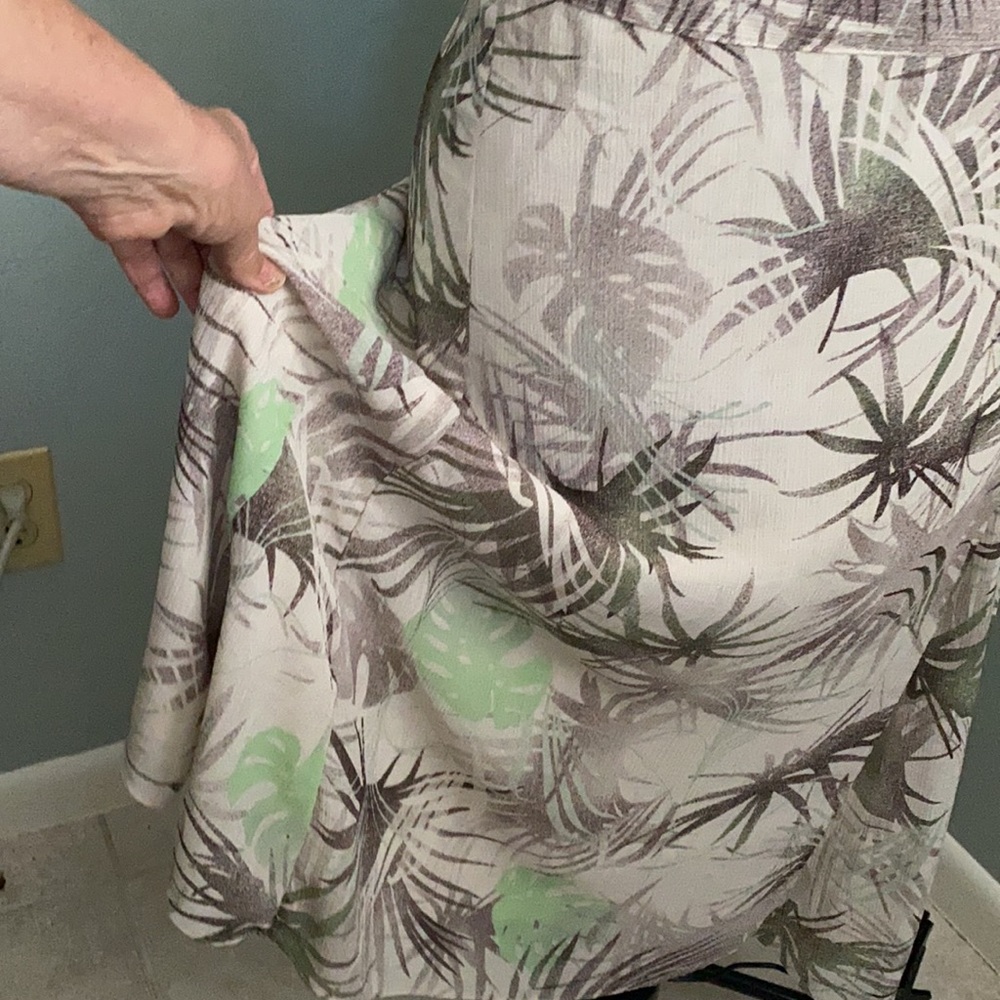 💥💥 Plus size Tropical skirt lined taupe 20W - Picture 2 of 6